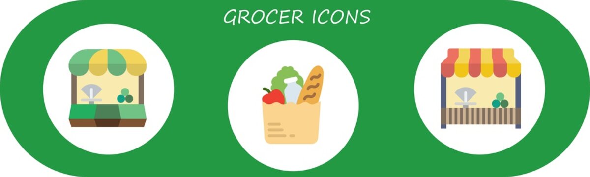 Grocer Icon Set