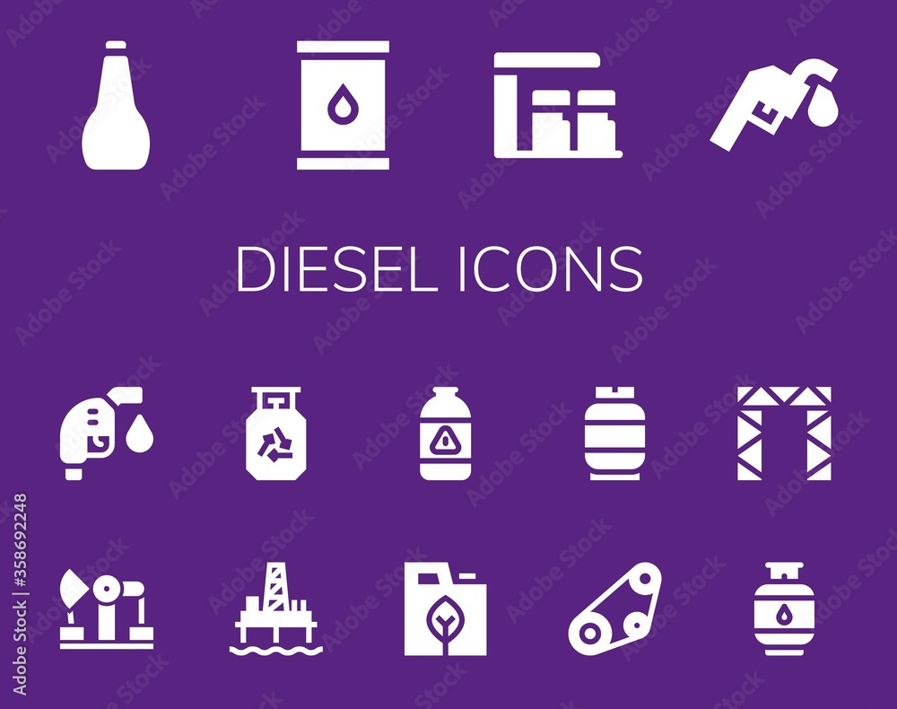 Canvas Prints diesel icon set