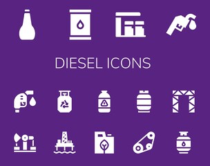 diesel icon set