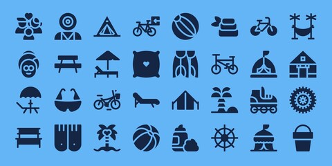 relaxation icon set