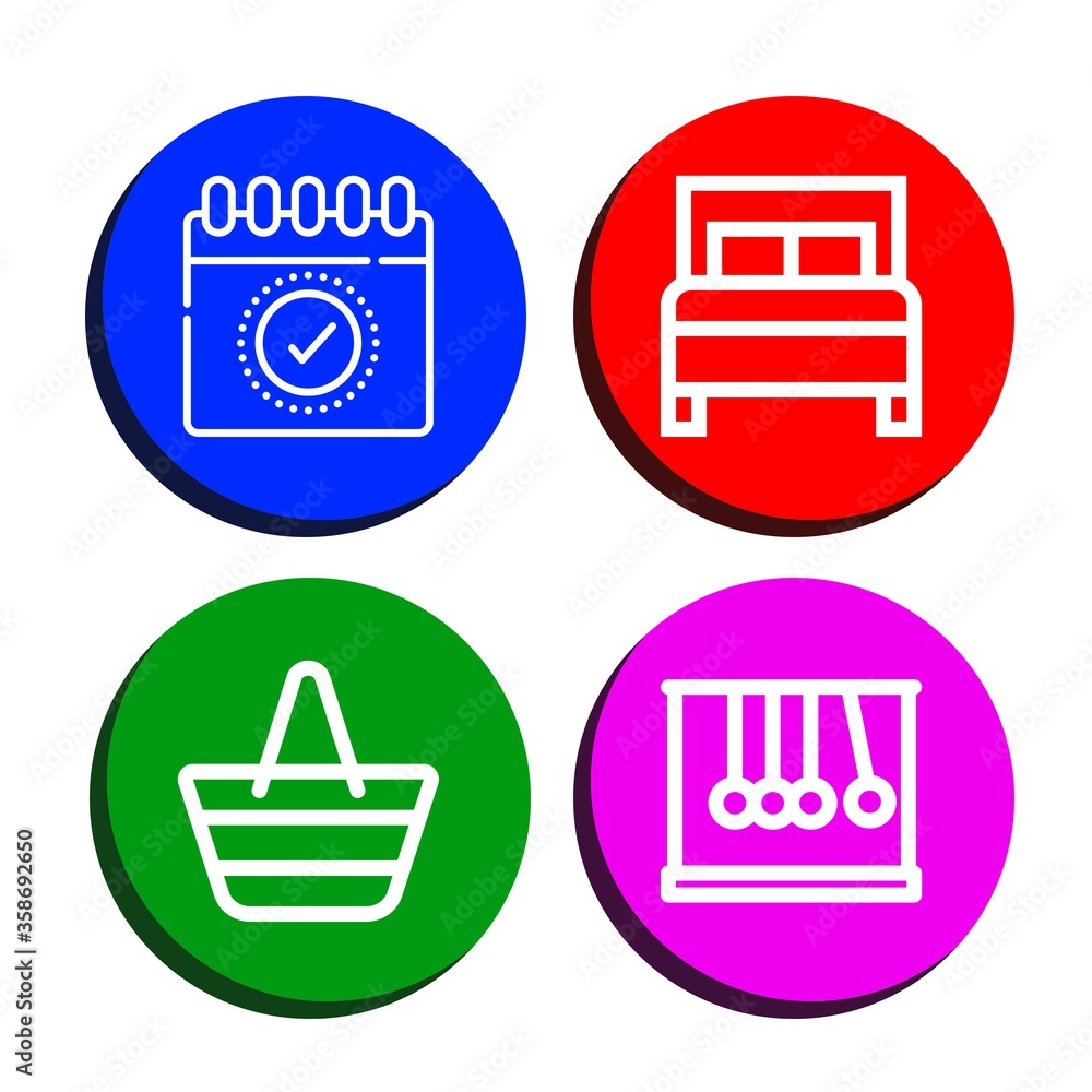 Poster object simple icons set