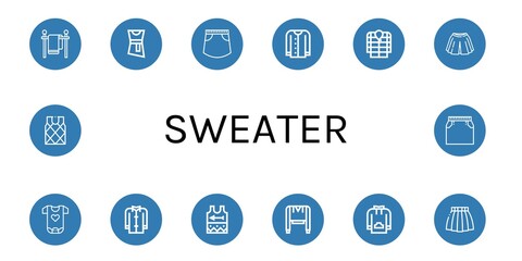 sweater icon set