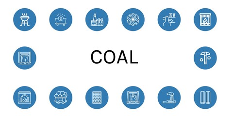 Set of coal icons