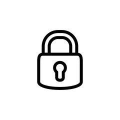 padlock icon line art design
