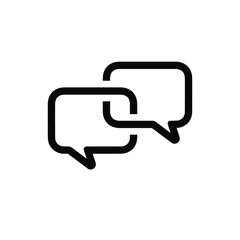 Fototapeta premium Bubble speech icon design template on white background. Vector EPS 10