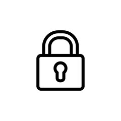 padlock icon line art design
