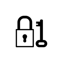 padlock icon glyph style design