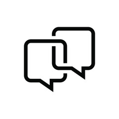 Fototapeta premium Bubble speech icon design template on white background. Vector EPS 10