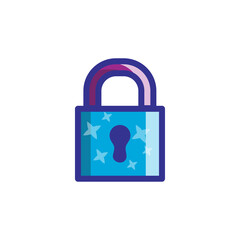 padlock icon color style design