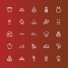 Editable 25 uniform icons for web and mobile
