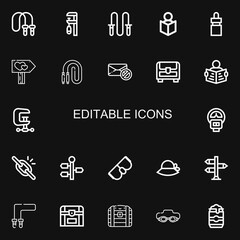 Editable 22 editable icons for web and mobile