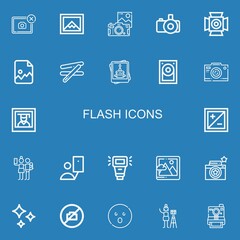 Editable 22 flash icons for web and mobile