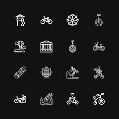 Editable 16 ride icons for web and mobile