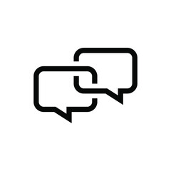 Fototapeta premium Bubble speech icon design template on white background. Vector EPS 10