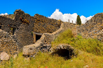 It's RUins of Pompeii, an ancient Roman town destroyed by the volcano Vesuvius. UNESCO World...