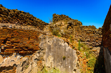 It's Pompeii, an ancient Roman town destroyed by the volcano Vesuvius. UNESCO World Heritage site