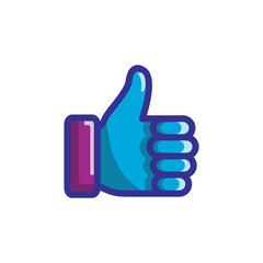 thumb up icon color style design
