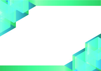 Fototapeta premium Abstract geometric white and green background, with space for design, text input ,Design business cards, text input, vector illustration.