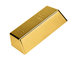 Gold bar isolated on white background. Financial concept.