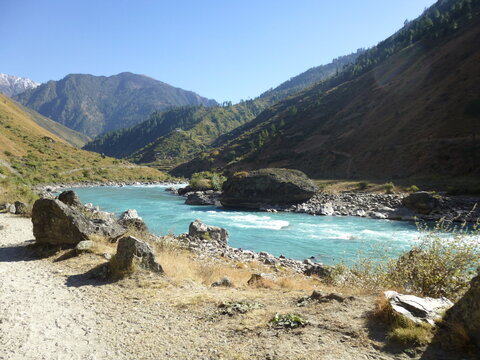 Beautiful Karnali river in Humla Nepal