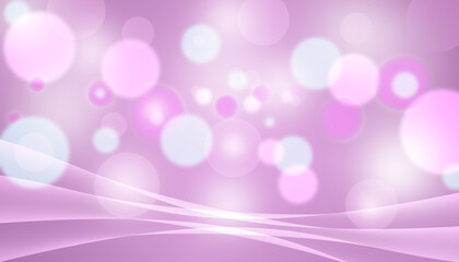 blue background with bokeh and white wave lines.