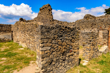 It's Street of Pompeii, an ancient Roman town destroyed by the volcano Vesuvius. UNESCO World Heritage site