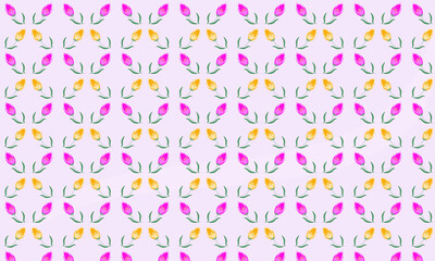 seamless background pattern  with vector flowers