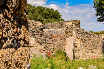 It's Pompeii, an ancient Roman town destroyed by the volcano Vesuvius. UNESCO World Heritage site