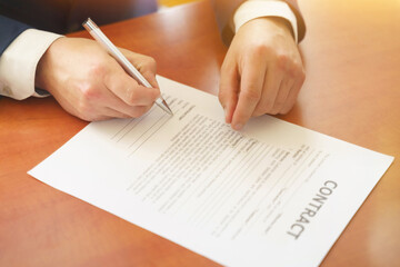 signing a contract