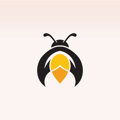 Bee logo simple and modern inspiration for business template vector design