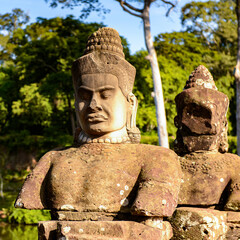 It's Figure near the Angkor Thom, Cambodia. Khmer temples complex