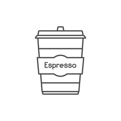 Espresso icon. Disposable cup symbol modern, simple, vector, icon for website design, mobile app, ui. Vector Illustration