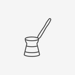 Turkish cezve icon isolated on background. Coffeepot symbol modern, simple, vector, icon for website design, mobile app, ui. Vector Illustration
