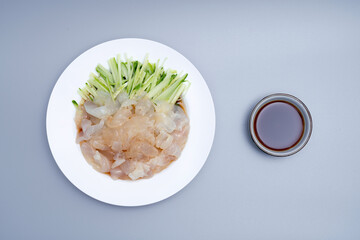 Chinese delicacy cold dishes with jellyfish