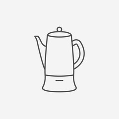 Percolator icon isolated on background. Coffee pot symbol modern, simple, vector, icon for website design, mobile app, ui. Vector Illustration