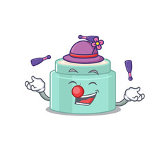 A lipbalm cartoon design style succeed playing juggling