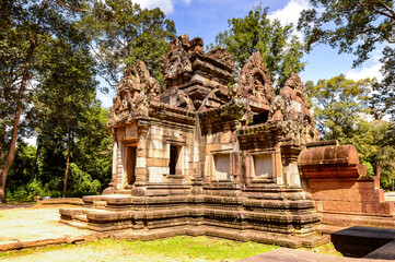 It's Chau Say Tevoda, one of a pair of Hindu temples built during the reign of Suryavarman II at Angkor, Cambodia