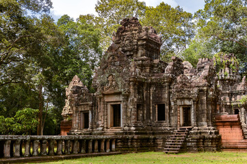 Fototapeta na wymiar It's Chau Say Tevoda, one of a pair of Hindu temples built during the reign of Suryavarman II at Angkor, Cambodia
