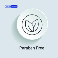 Paraben Free Icon. EPS10