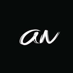 an Initial handwriting logo vector