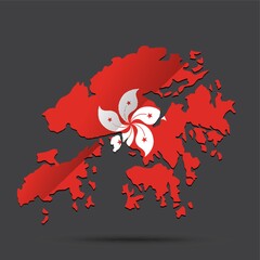 hong kong flag map