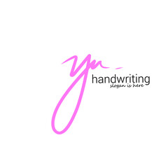 Yn Initial handwriting logo vector