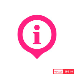 Information bubble speech vector icon, flat info help sign mark isolated. EPS 10