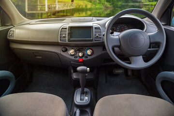 Interior of the car. Interior of an old car.