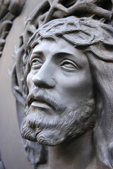 Face of Jesus Christ in statue