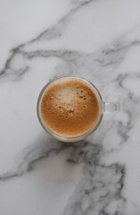 Breakfast Espresso on Marble Top Table