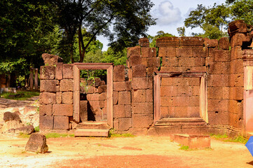 It's Banteay Srei or Banteay Srey , a 10th-century Cambodian temple dedicated to the Hindu god...