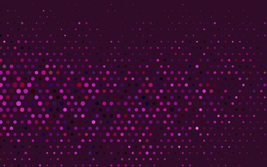 Dark Pink vector banner with circles, spheres. Abstract spots. Background of Art bubbles in halftone style with colored gradient.