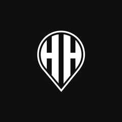 letter HH logo vector