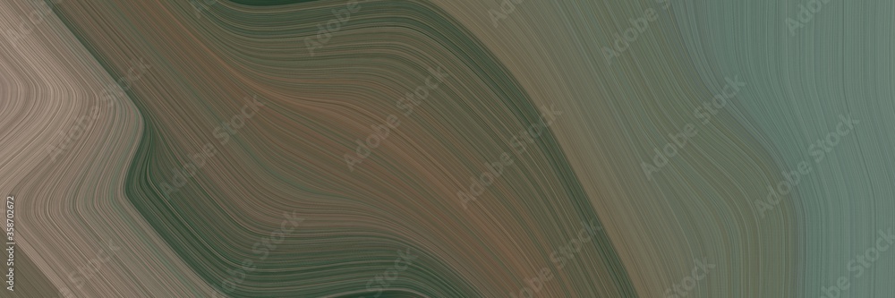 Poster abstract dynamic banner with dim gray, rosy brown and dark slate gray colors. fluid curved flowing waves and curves for poster or canvas